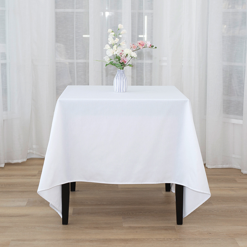 Kvadrat 217GSM Polyester Solid Color Wedding Banket stolnjaci