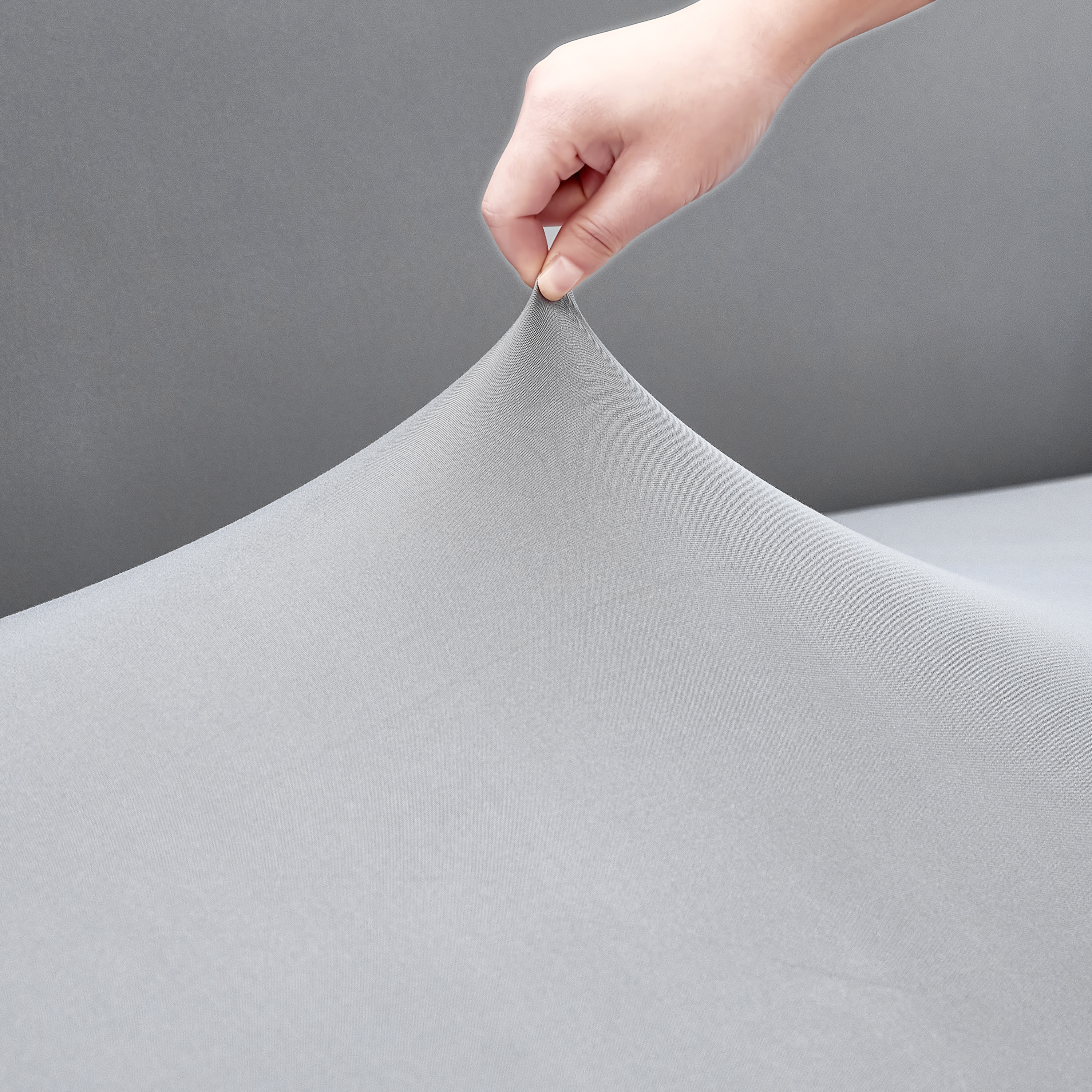 Microfiber poliester siva elastična kauč poklopca